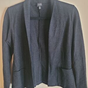 Eileen Fisher Women's Black Cardigan Top / Jacket 100 % WOOL Size XS